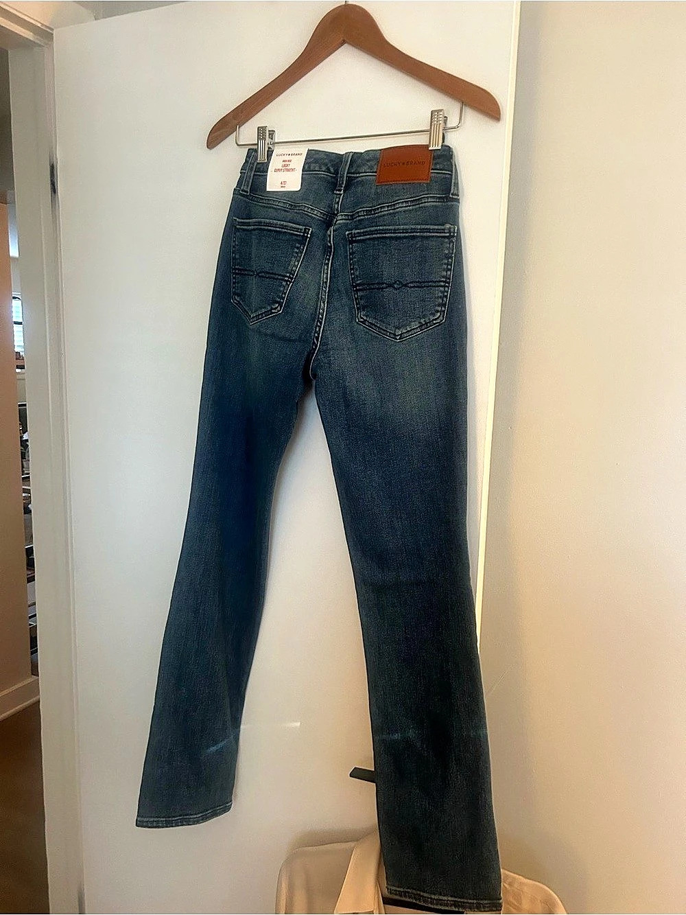 Lucky Brand High Rise Lucky Curvy Straight Curvy Straight Jeans Blue Size 4/27